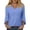 Sky Blue, variant on Nestiefly Womens Tops 3/4 Length Sleeve Dressy Casual Blouses for Women 2026 Trendy Crew Neck T Shirts Summer Clothes Hot Pink 2XL