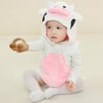 thumbnail image 4 of WIBACKER 0-24M Baby Girl Boy Cow Halloween Cosplay Costumes Cartoon Clothes Hooded Overall Outfit, 4 of 6