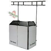 DJ Booth Tabletop With 8FT Lighting Truss Stand Package by FAT TOAD - Foldable Panel Portable Stage by