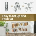 thumbnail image 5 of LEDREM 2-Tier Clothes Drying Rack, Foldable with 4 Adjustable Wings, 33 Rails, 27 Sock Clips, Free-Standing for Indoor/Outdoor Use, Gray, 5 of 10