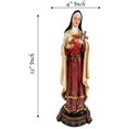 thumbnail image 2 of Urbalabs Saint Therese of Lisieux Catholic Religious Figurines 13 Inch Sacred Heart of Jesus Roses and Crucifix Blessed Mother Outdoor Statue Holy Face of Jesus Little Flower, 2 of 7