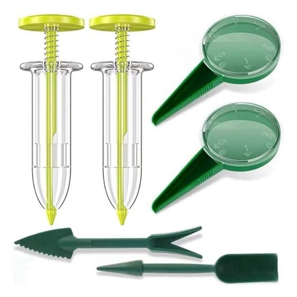 Juego Mini Esparcidor de Semillas 6 Piezas, Herramienta para Sembrar Semillas,Dispensador Semillas,Excavador y Anchor Manual Plántulas, Sembradora