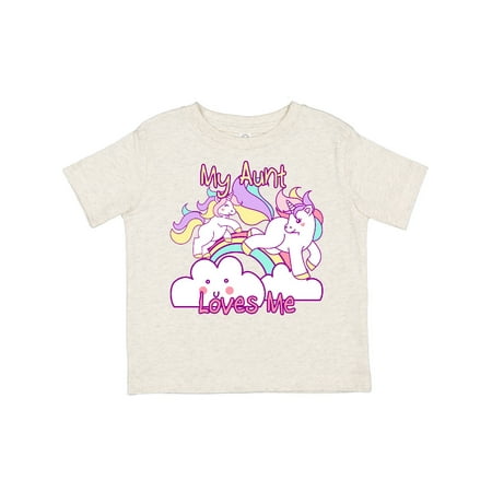 

Inktastic My Aunt Loves Me Unicorn Gift Toddler Toddler Girl T-Shirt