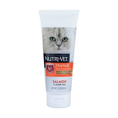 Nutri-Vet Hairball Paw Gel for Cats, Salmon Flavor 3 (Best Home Remedy For Cat Hairballs)