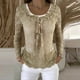 thumbnail image 1 of TaTaai Women Solid Color Long Sleeve Crew Neck Tie Front Pullover Top Ladies Fashion Casual Elegant Top for Daily Street Office Commute Wear Soft Comfortable Stylish Shirt Gift, 1 of 5