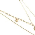 thumbnail image 4 of Collar doble cadena con dije de corazón chapa de oro amarillo 18k., 4 of 4