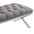 thumbnail image 5 of Hawthorne Collections 18" Modern Stainless Steel Bedroom Bench in Gray, 5 of 5