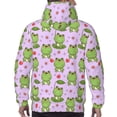 thumbnail image 7 of Naloa Happy Frogs1 Men's Casual Hooded Collar Drawstring Hoodies Pullover Sweatshirts Casual Long Sleeve Shirts-Small, 7 of 7
