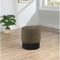 thumbnail image 2 of Pemberly Row Contemporary Boucle Fabric Ottoman/Stool in Olive/Black, 2 of 6