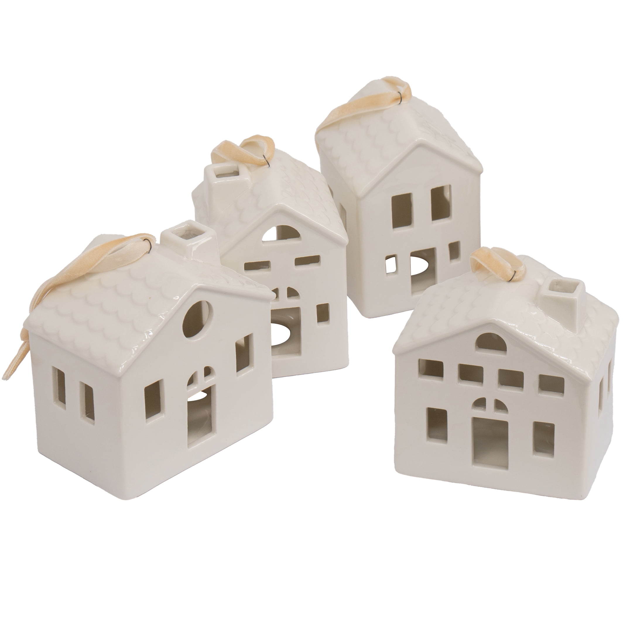 My Texas House 4-Count White House Christmas Ornaments