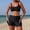 Black, variant on HUAXUN Tankini Swimsuits for Women Tummy Control Full Coverage Swimsuits Womens Swimsuit Cover Up Drawstring Backless Design Beachwear 2 Piece Swimsuit Tummy Control Bathing Suit