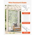 thumbnail image 4 of Outdoor Metal Privacy Screen for Patio, 47" x 76", Freestanding Garden Partition Panel, White, 4 of 10