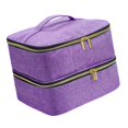 thumbnail image 4 of TOOYFUL Carrying Tote Bag Storage Bag Cosmetic Case Nail Polish Organizer Case,Zipper Pocket for Manicure Tools,Brushes,Essential Oil Violet, 4 of 10