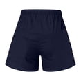 thumbnail image 4 of fatyb Summer Womens Casual Shorts Elastic High Waist Beach Shorts Drawstring Lounge Shorts with Pockets, 4 of 6