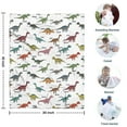 thumbnail image 4 of White Cartoon Dinosaurs Names Pattern Blanket,Comfortable Soft Flannel Throw Blanket,All Season,Warm Lightweight Blankets for Sofa Bed Couch Living Room Chair,30"x40", 4 of 4