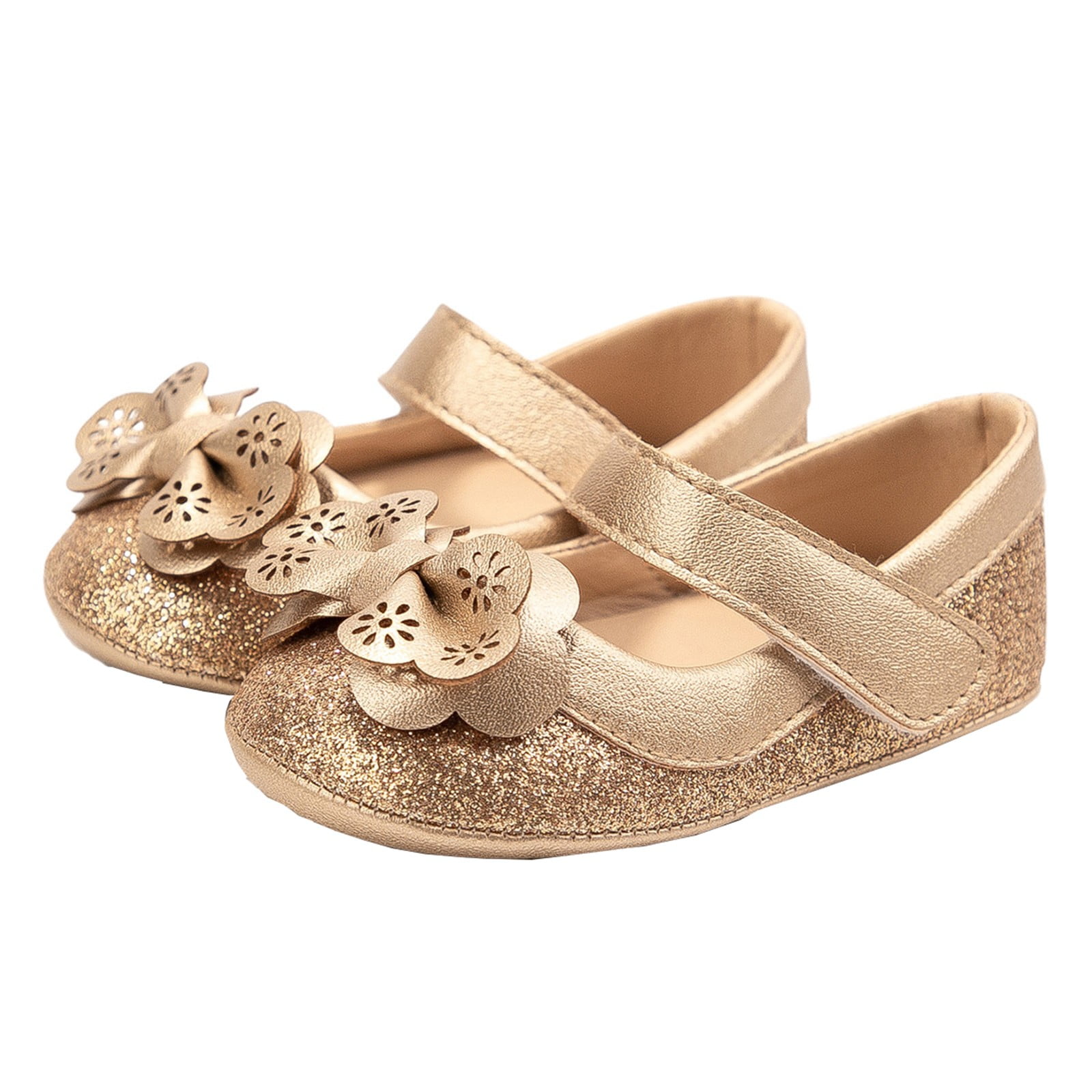 Infant Baby Boys Shoes Size 8 Girls Shoes Fashion Gold Border Bownot Princess Shoes Baby Shoes Buckle Male Shoes Gold 5