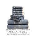 thumbnail image 3 of Btomtd Star Embroidered Bath Towels Set, Set of 8, 2 Bath Towels & 2 Hand Towels & 4 Square Towels, Soft & Absorbent, Gray, 3 of 6