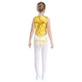 thumbnail image 3 of Sinleey Robe Salsa Tango à Franges pour Filles Enfants Costume de Danse Latine Sans Manches Doré 8, 3 of 6