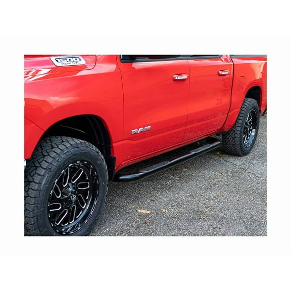 Ionic by RealTruck 3"Black Nerf Bars Compatible with 2024-2024 Dodge Ram 1500 Crew Cab 3.6L V6