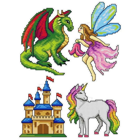 UPC: 4779055670334 | Magic Heroes 123CS Counted Cross-Stitch Kit