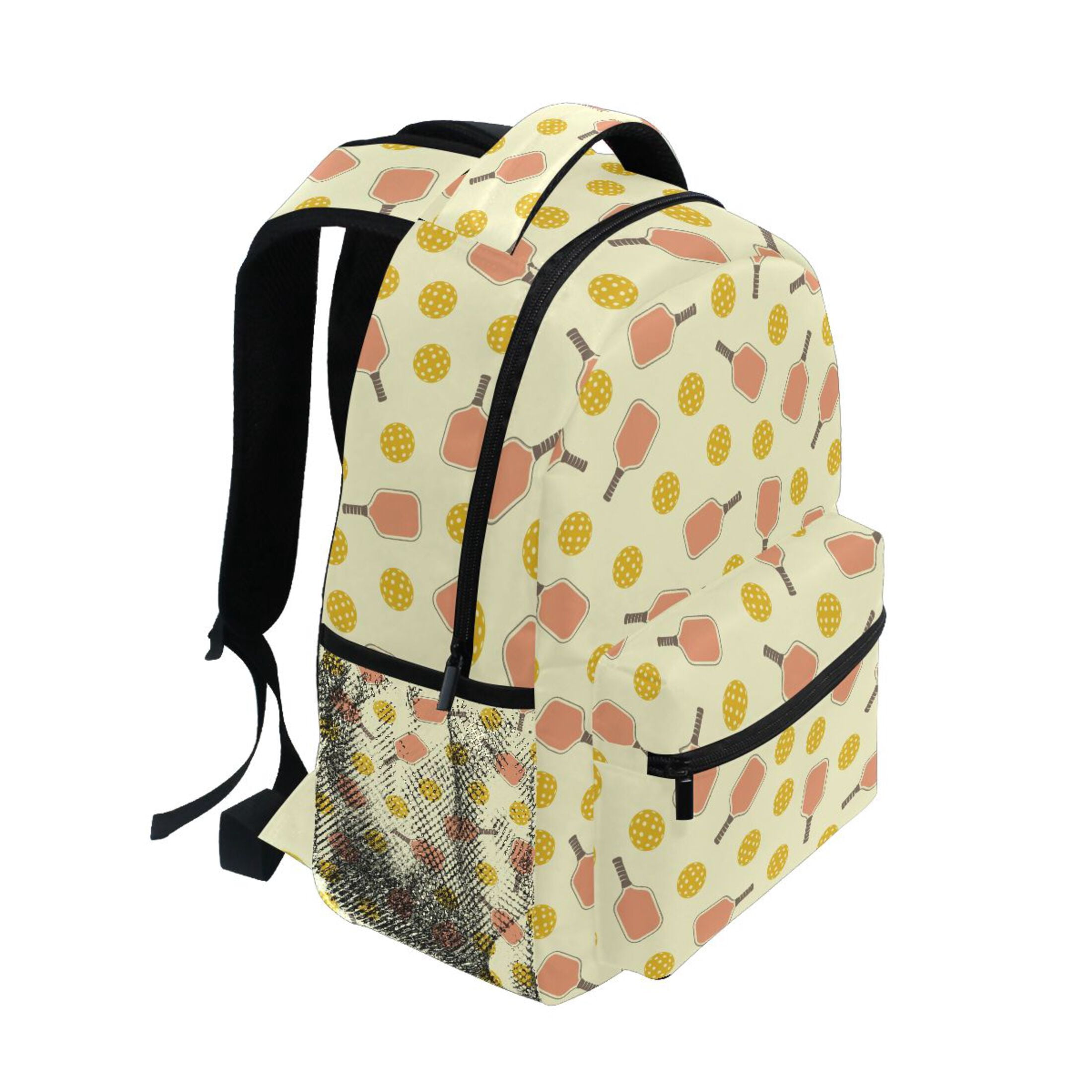 ALAZA Stylish Backpack Yellow Pickleball Balls Elementary Bookbag Personalized Laptop School Bags Travel Daypack