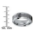 thumbnail image 4 of Metal Masters Mens Hammered Grooved Tungsten Carbide Wedding Band Ring 8mm Comfort-Fit 10, 4 of 7
