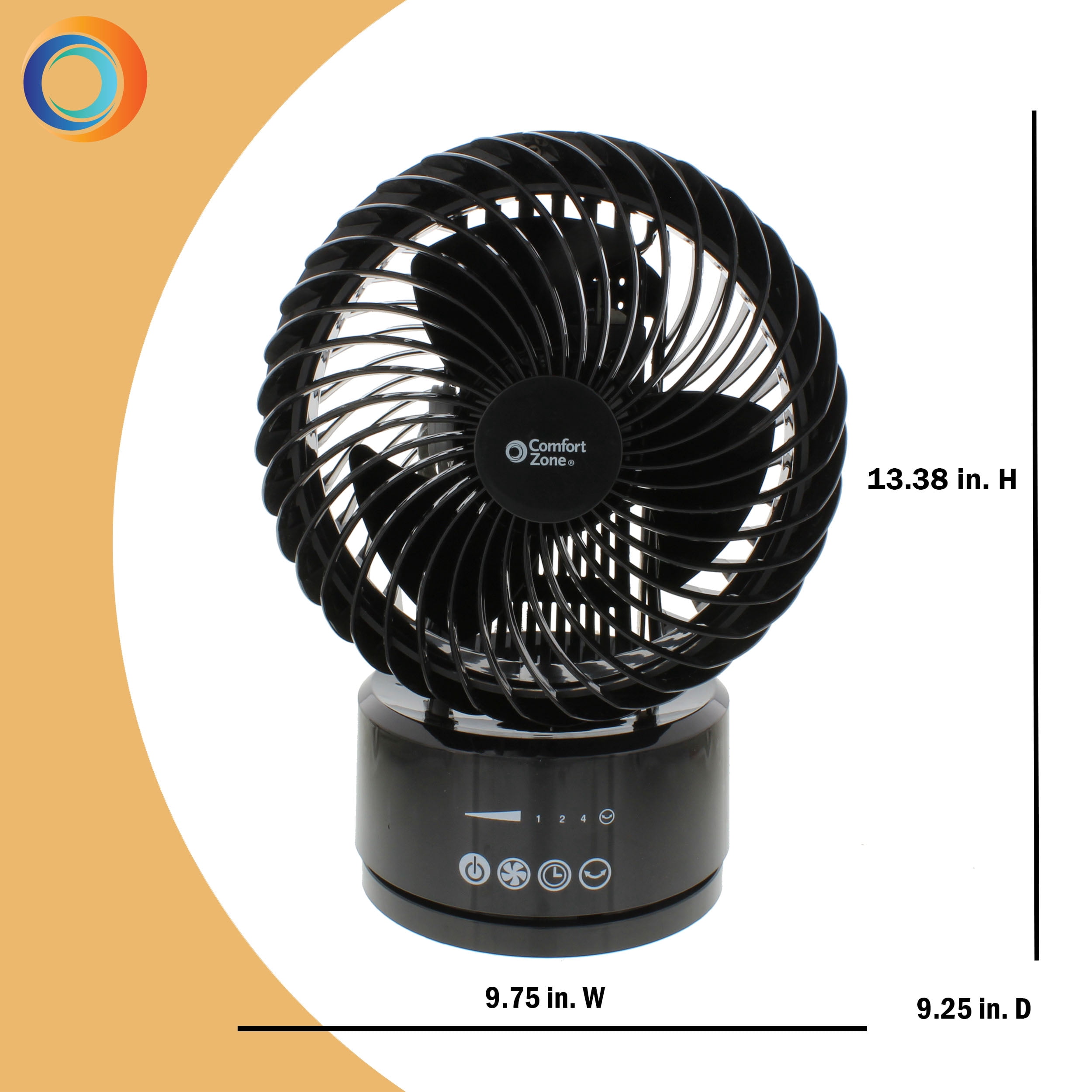 Comfort Zone 6 Oscillating Digital Touch Portable Desk Fan With Remote Timer And Adjustable Tilt Black Walmart Com Comfort Zone 6 Oscillating Digital Touch Portable Desk Fan With Remote Timer And Adjustable Tilt Black Walmart Com