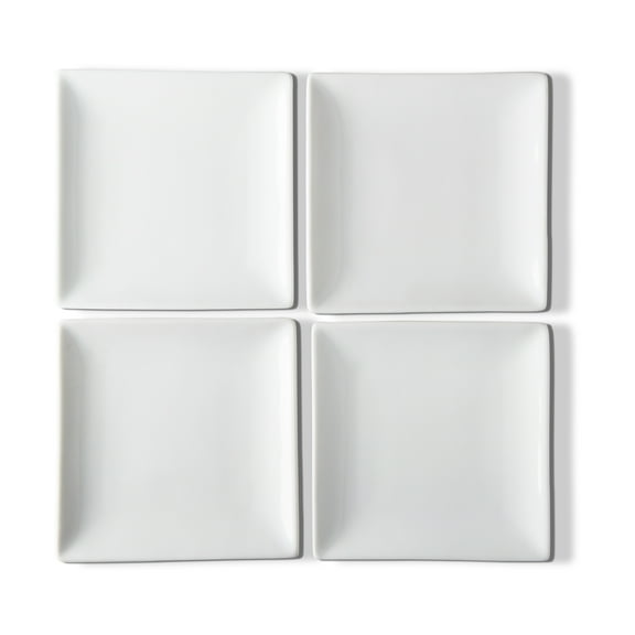 TAG Whiteware Square Plates, Set of 4