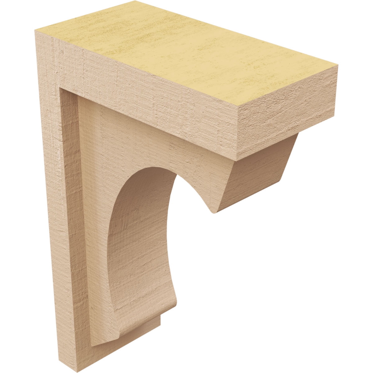 3"W x 6"D x 9"H Classic Emerson Rough Cedar Woodgrain TimberThane Corbel, Primed Tan