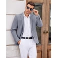 thumbnail image 2 of COOFANDY Men Elegant Blazer Slim Fit Tweed Herringbone Blazer Jacket Lightweight Suit Coats Casual Daily Wear, 2 of 6