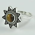 thumbnail image 3 of Solid 925 Sterling Silver, Tiger Eye Healing Gemstone Ring, Solitaire Ring, Anxiety&nbsp;Ring, Tungsten&nbsp;Ring, Gothic&nbsp;Jewelry, Valentines Day Gifts For Women, Silver Oxidized Ring, 3 of 6