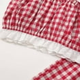 thumbnail image 6 of TAIAOJING Girls Gingham Print Tank Tops & Wide Leg Pants Outfits Sets Casual Summer Outfits Sets For Toddlers 3-8 Years Fashionable 5-6Y, 6 of 9