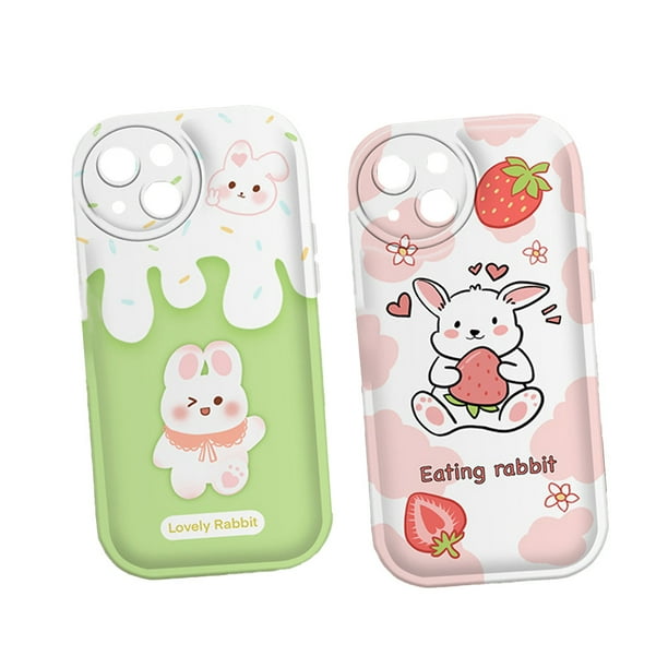 2 fundas con diseño de dibujos animados bonitos, funda de teléfono TPU con cojín de aire animal compatible con iphone14plus. Zhivalor CPB-SSW1158-5