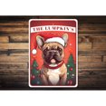 thumbnail image 2 of Personalized French Bulldog Christmas Welcome Aluminum Metal Decor Sign - 4x18 inches, 2 of 4