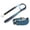 Blue, variant on Pet Life ® 'Geo-prene' 2-in-1 Shock Absorbing Neoprene Padded Reflective Dog Leash and Collar