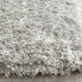 thumbnail image 3 of SAFAVIEH Toronto Deasun Solid Polyester Shag Runner Rug, Light Grey, 2'3" x 8', 3 of 7