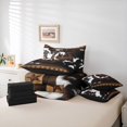 thumbnail image 6 of meiyoeat Vintage Texas Stars 7-Piece King Bedding For Boys,Rustic Farmhouse Cowhide King Bed in a Bag For Kids,Black Reversible, 6 of 7