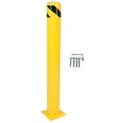 HECASA 42 Safety Bollard Barrier Steel Bollard Post Road Pile Parking Bollard Pillar with 4 Free Anchor Bolts for Garage Parking Lot Traffic-Sensitive Area