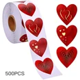 thumbnail image 2 of Repositionable Heart Stickers Roll For Bags Crafts Multicolor Adhesive Decorative DIY Gift Wrapping Scrapbook, 2 of 6