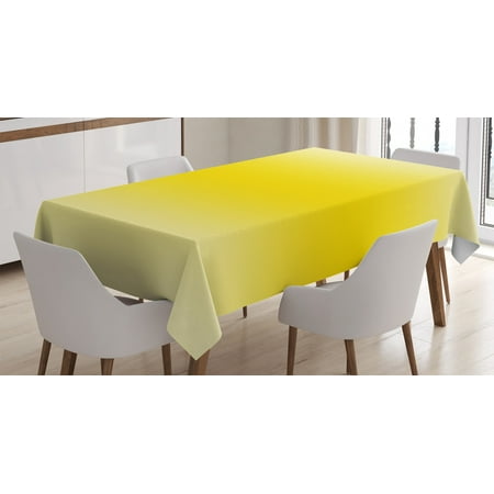 

Ombre Tablecloth Sun kissed Summer Hot Beach Inspired Ombre Design Digital Printed Room Decorations Rectangular Table Cover for Dining Room Kitchen 52 X 70 Inches Yellow by Ambesonne