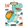 thumbnail image 6 of ALAZA Plastic Clipboard A4 Letter Size Decorative Clipboards for Students Women Men 9" x 12.5" Dinosaur with Backpack, 6 of 6