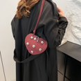 thumbnail image 4 of Bolso Cuerpo Cruzado para Mujeres en Forma Corazón Cuero Ajustable El Embrague, 4 of 9