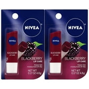 Pack of (2) Nivea Blackberry Lip Care, 0.17 oz