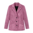 thumbnail image 4 of Warop Faux Suede Blazer for Women Open Front Lapel Long Sleeve Jacket Casual Office Wear Fall Suits with Pockets, 4 of 6