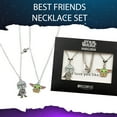 thumbnail image 5 of Star Wars The Mandalorian Mando And Grogu Baby Yoda Best Friends Necklace Set, 5 of 7