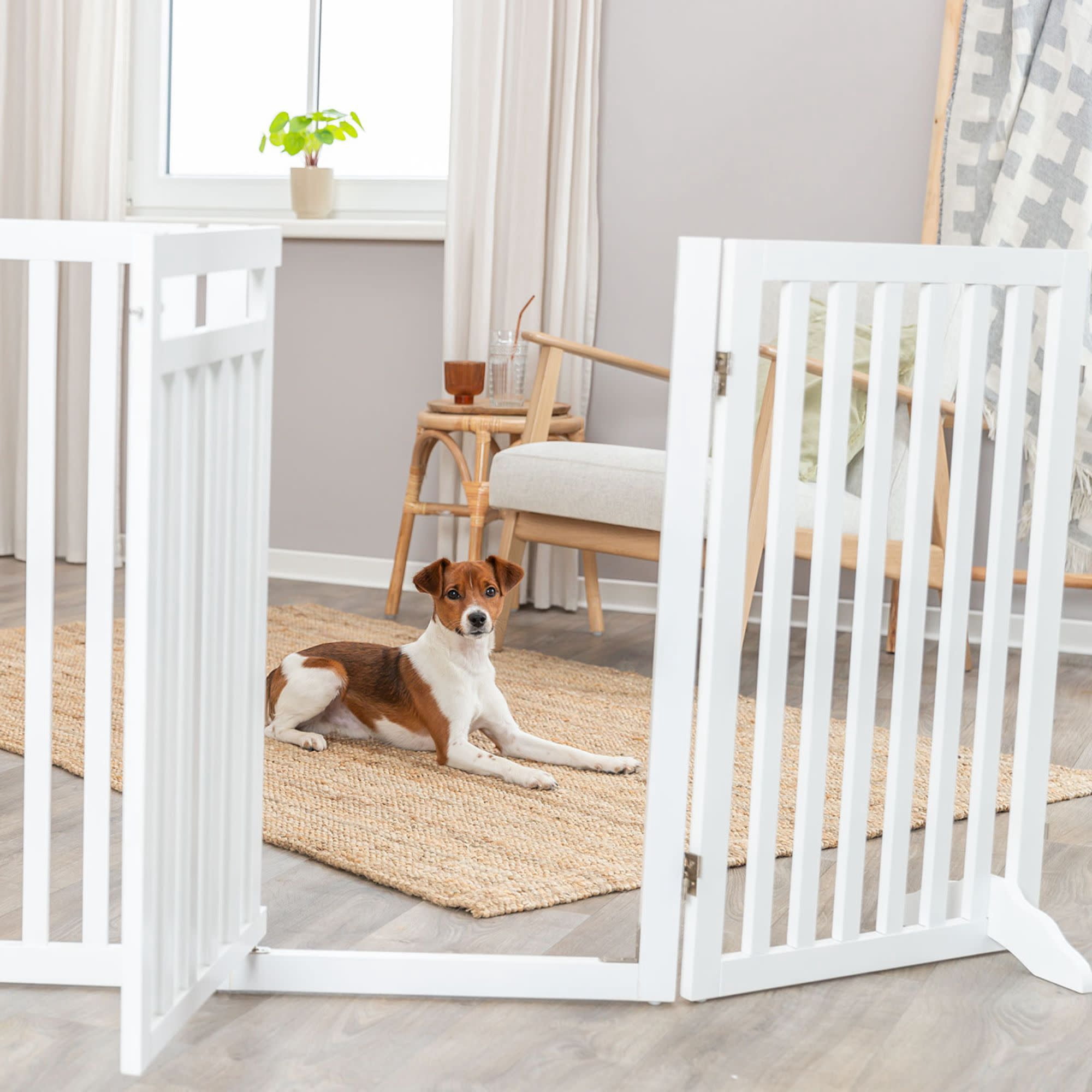 Best Choice Products Indoor Wooden Dog Gate, 31.5in 4-Panel