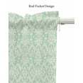 thumbnail image 5 of Green Boho Kitchen Valances for Windows Farmhouse Linen Window Valance Curtain for Living Room Window Treatment Tribe Ethnic Abstract Flowers Aesthetic Art Valance Rod Pocket Topper, 54 x 18 Inch, 5 of 6