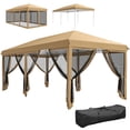 thumbnail image 1 of Outsunny 10'x20' Pop Up Canopy Tent with 6 Removable Mesh Sidewalls Beige, 1 of 10