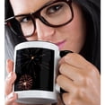 thumbnail image 2 of 3drose, Double Fireworks Exploding in Color, 11oz Two-tone Black Mug, 2 of 6
