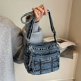 thumbnail image 6 of Spencer Women Crossbody Bag Denim Shoulder Purses Lightweight Handbag Travel Purses Bag for Women, Dark Blue, 6 of 11